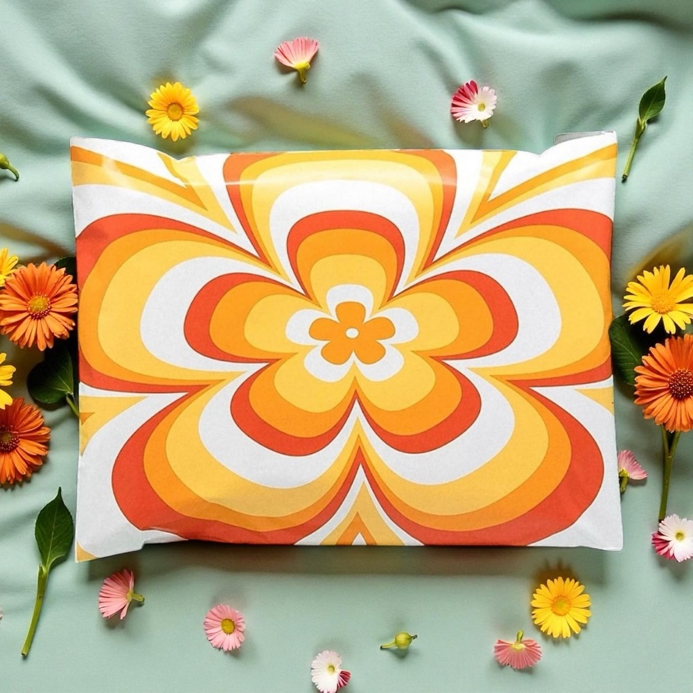 Flower Power Poly Mailers 19x24 Pack of 10 PRICE IS FIRM